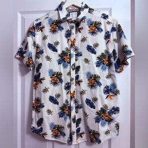 Denim & Flower White Floral Men's Shirt
